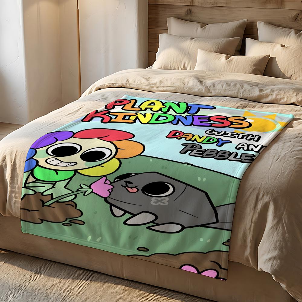 Game D-Dandy's WorldS Throw Short Plush Throw Blanket Soft Skin-Friendly Multi-Scene Home Office