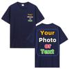 Custom T Shirt Customized T-shirt Personalized Tee Shirt Diy Print Your Photo Brand Logo Text Menunisex Cotton Tshirt Gift
