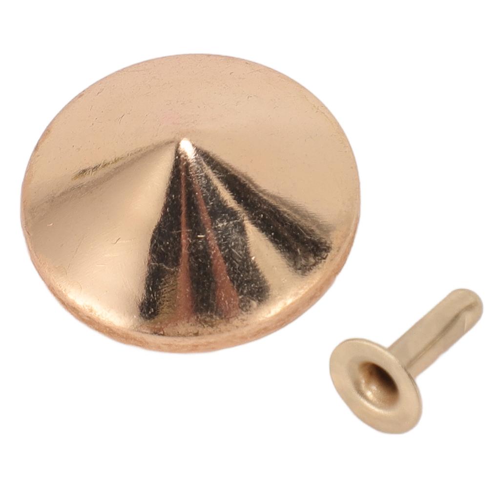 100 Sets Pilznägel Nieten 25mm DIY Verchromte Eisen Kegelspikes und Nieten Pilzkopf Nieten für Reparaturen