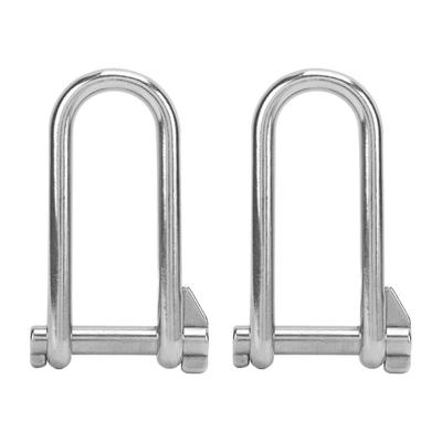 2 Stück Lange D-Schäkel Schwerlast 8mm Marinequalität 316 Edelstahl D-Ring Schäkel für Boote Wohnmobile Anhänger