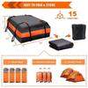 Wasserdichte Auto-Dachgepäcktasche 420D Oxford-Gewebe Dachgepäcktasche Verstellbare Dachgepäckträger Camping
