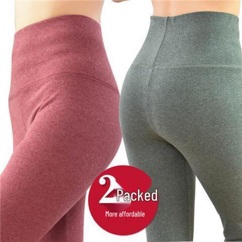 High Waist Thermal Knee-Lined Leggings for Women - Thick, Fleece-Lined, Winter Warmth and Body Shaping.