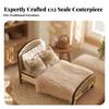 Dollhouse Bed Wooden Miniature Sturdy for Children