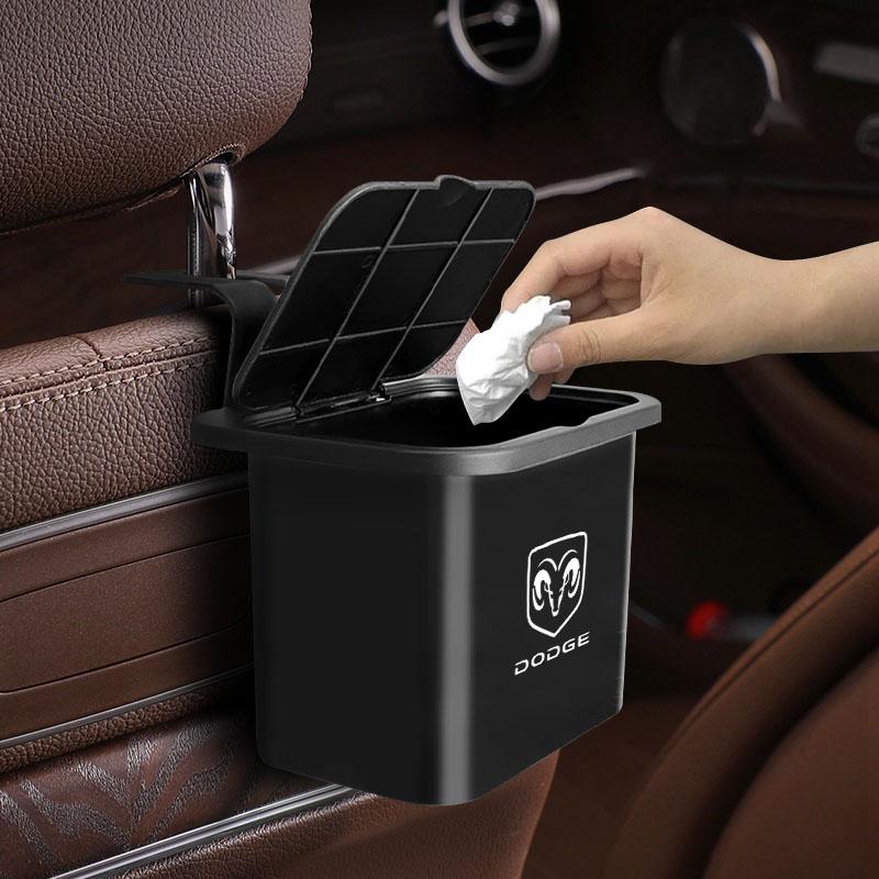 1 Pieza Cubo de Basura Colgante para Coche Caja de Almacenamiento para Respaldo de Asiento Soporte para Teléfono Gancho para Dodge SRT Charger Ram Caravan Journey 1500 Durango Challeager NITRO
