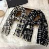 Knitted Shawl Scarf High-end Autumn and Winter New Versatile Fashion Thickened Warm Plaid Scarf