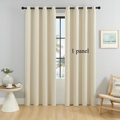 1pc Two-Sided Solid Color Blackout Curtain, Room Darkening and Light Reducing Curtain, Curtains for Living Room Bedroom Decor
