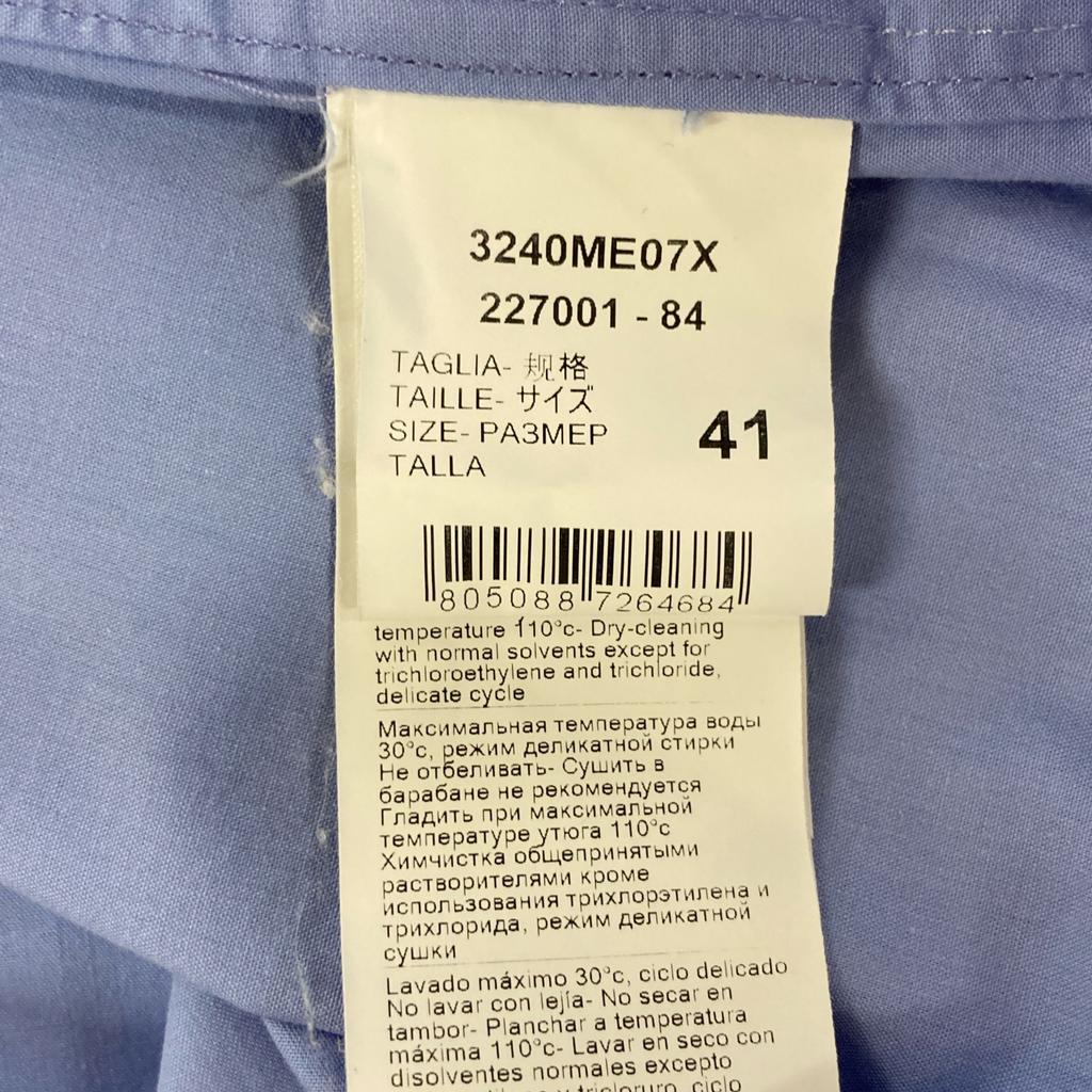 MSGM Blue logo embroidered overshirt tops 41 blueUsed