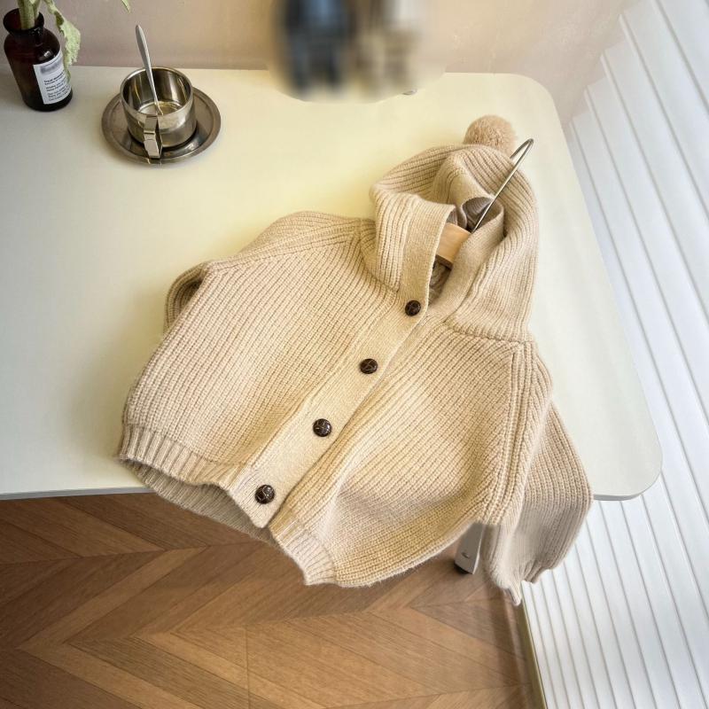 

Детские кардиганы, пальто, универсальный вязаный однобортный кардиган с капюшоном 100