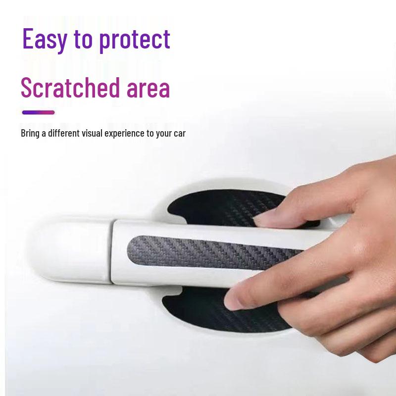 Universal Carbon Fiber Door Handle Protective Anti-Scratch & Anti-Collision Sticker