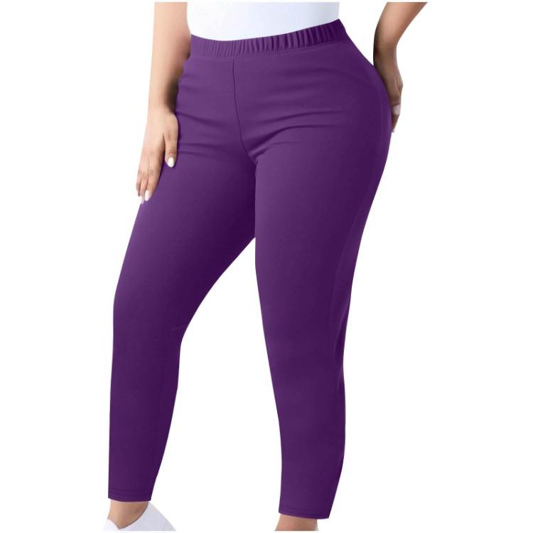 Plus Size High Waisted Leggings for Women Elastic Waist Slimming Long Pants