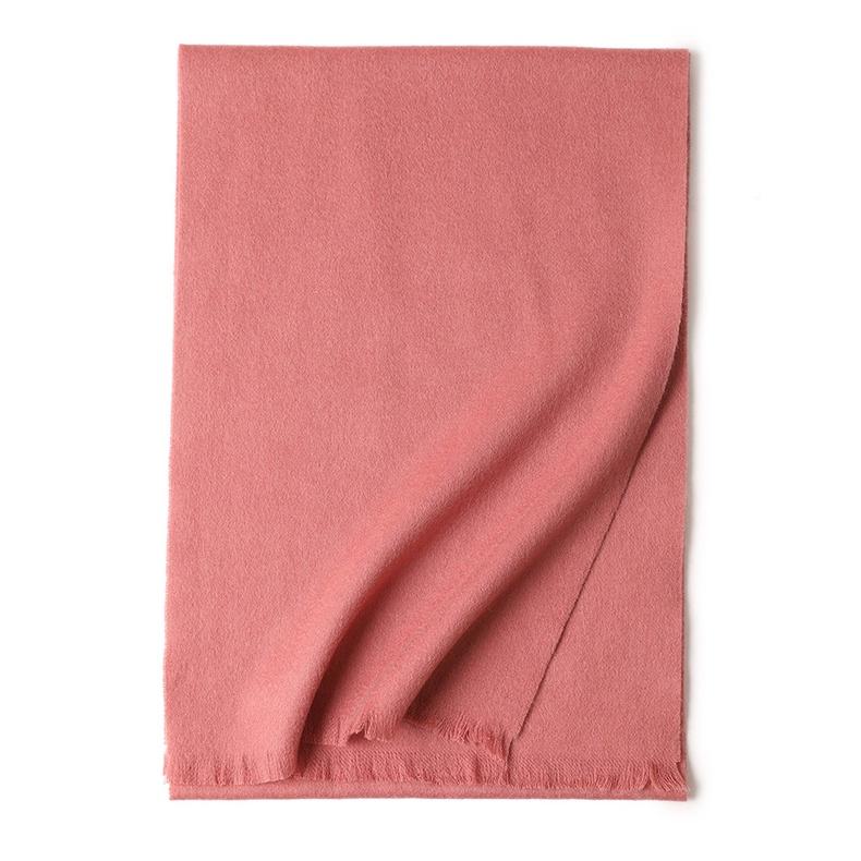 Autumn and Winter New Wool Solid Color Scarf Short Beard Warm Soft Comfortable Men's and Women's Red