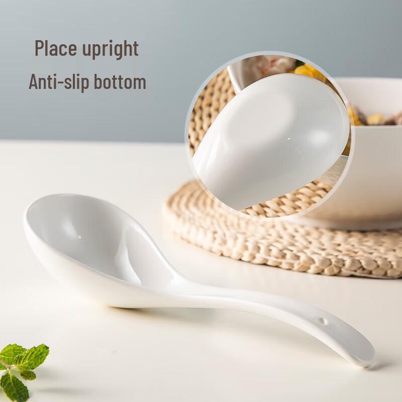 Meichu Japanese Ceramic Soup & Rice Spoon