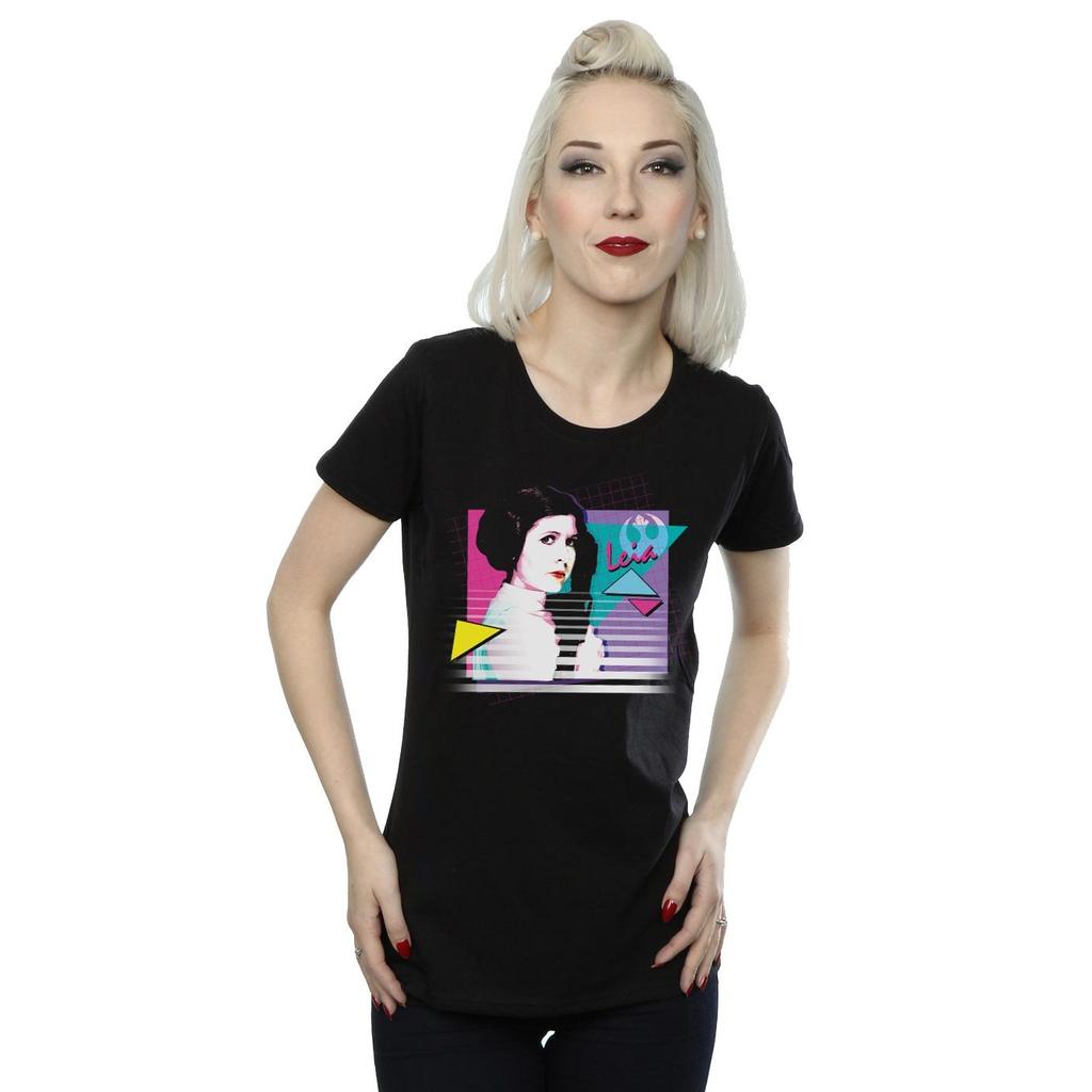 Star Wars Womens/Ladies Princess Leia Neon Cotton T-Shirt