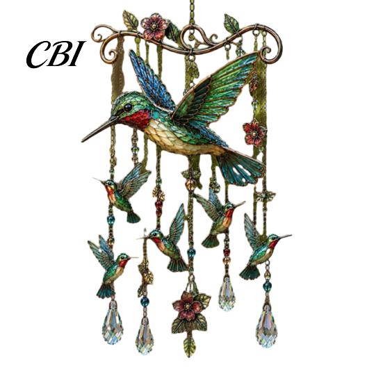 Fenster Hängende Windspiele Outdoor Vogelglocken, Dekorative Anhänger, Acryl Gartenornament Aufhängungen für Veranda Terrasse Dekorationen Natur inspiriert