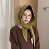 Early Autumn Atmosphere Knitted Large Version Triangle Scarf Dual Purpose Shawl Scarf All in One Versatile Neck Protection Hat for Women
