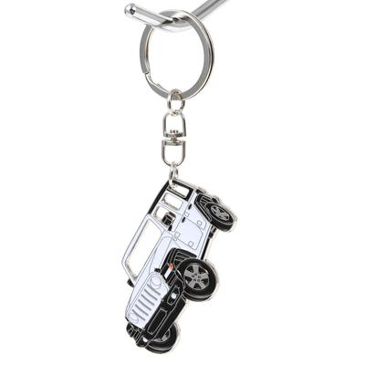 MO FACTORY Jeep Key Chain Key Ring Wrangler JK JL Jeep Goods Wrangler Accessories Key Case, Bright White