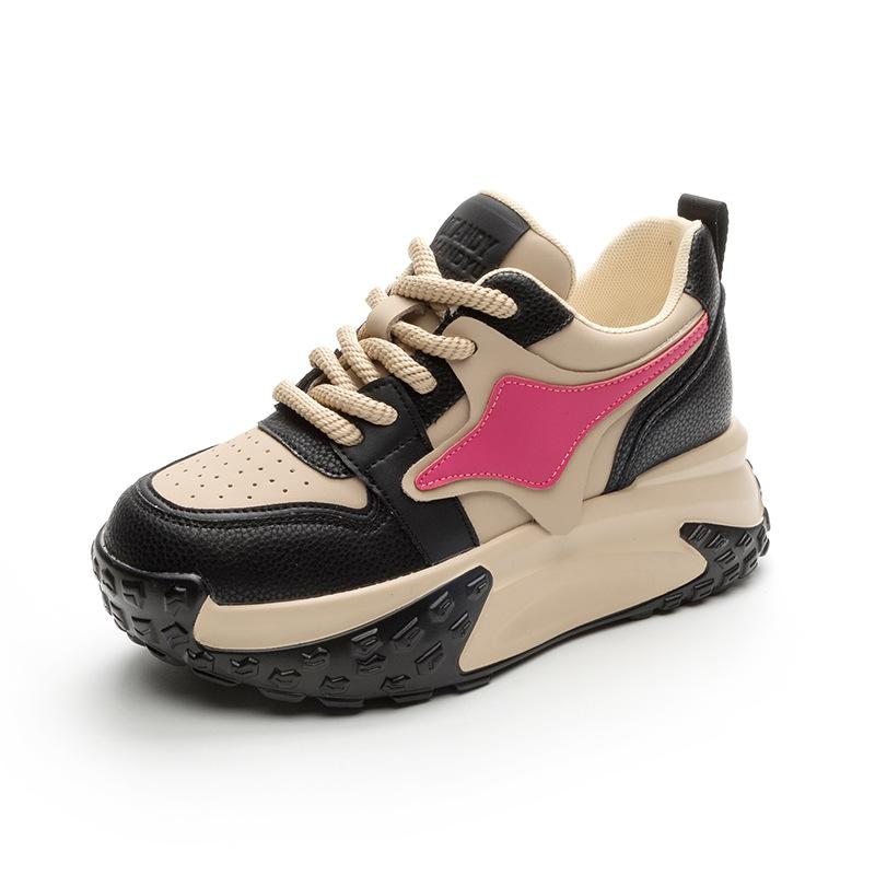 Spring new dad shoes female students Korean version of thick sole inner height increase versatile explosion casual fashion trendy shoes