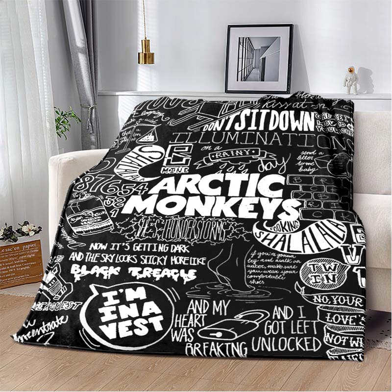 Arctic Monkeys Band Ultra-cool Minimalism Soft Flannel Throw Blanket,Lightweight Warm Sofa Couch Bed,Outdoor Blanket