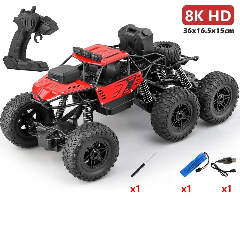 1: 18 Six Wheel Drive Rc Car Cross-Country Climbing Spray Racing Car Remote Control Electric Car Fall Resistant Boy Toy Gift