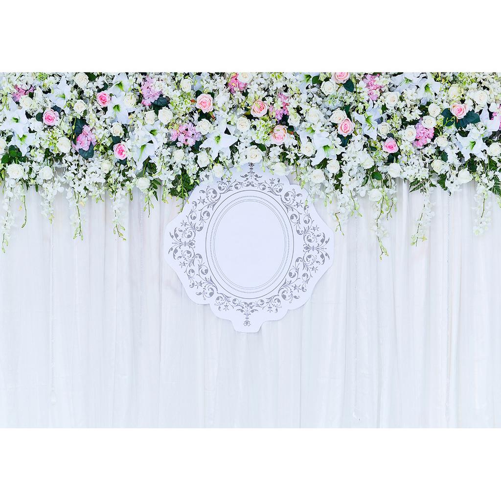 Photography Backdrop Flowers Wall Wedding Banner Vinyl Background for Children Valentines Lovers Party Photoshoot Photo Studio