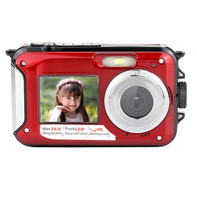 Ip68 étanche Double écran Lcd caméra caméscope numérique Double écran 24 48mp 16x Zoom numérique retardateur détection de visage cadeau