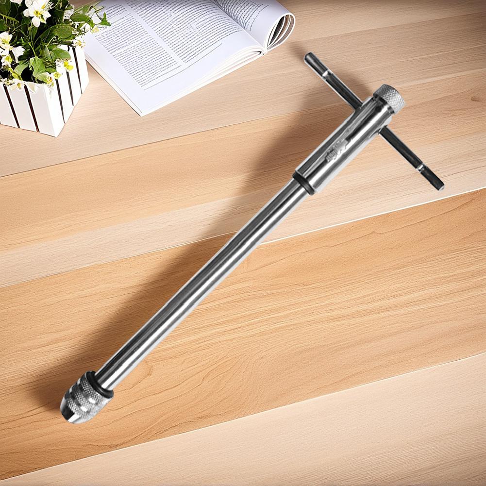 Adjustable T-Handle Ratchet Tap Wrench Reamer Hand Manual Holder Wrench M3-M8 M5-M12 Metric Tap Wrench T-Tap Ratchet Wrench