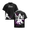 Frieren Beyond Journey's End Anime Clothing Men Women Oversized T-shirts Washed T Shirt Vintage Cotton Tshirt Harajuku Tops