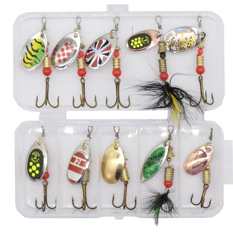 

10pcs/lot Fishing Spoon Lure Spinner Spinner Bait Metal Baits Искусственный Wobbler Открытый Fiashing Tool
