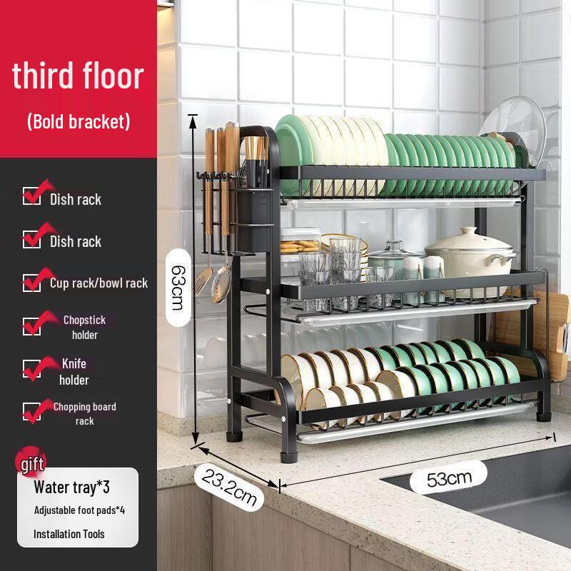 Kitchen Countertop Dish Drying Rack