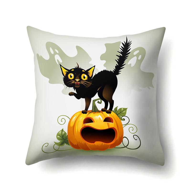 Halloween Pillowcase Car Waist Pillow Pumpkin Sofa Cushion Cover Office Home Living Room Pillowcase