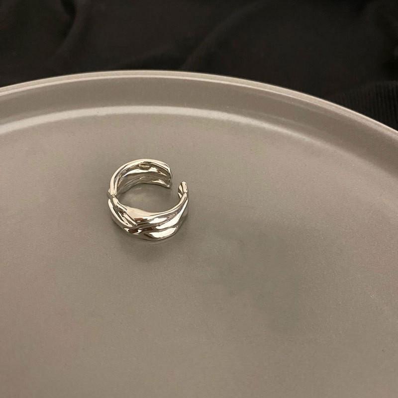 Retro Geometric Irregular Adjustable Ring for Women - Korean Japanese Fashion Open Adjustable