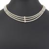 Baby pearl Necklace 3 stations 14 white gold/Pearl 20.1g Women Used