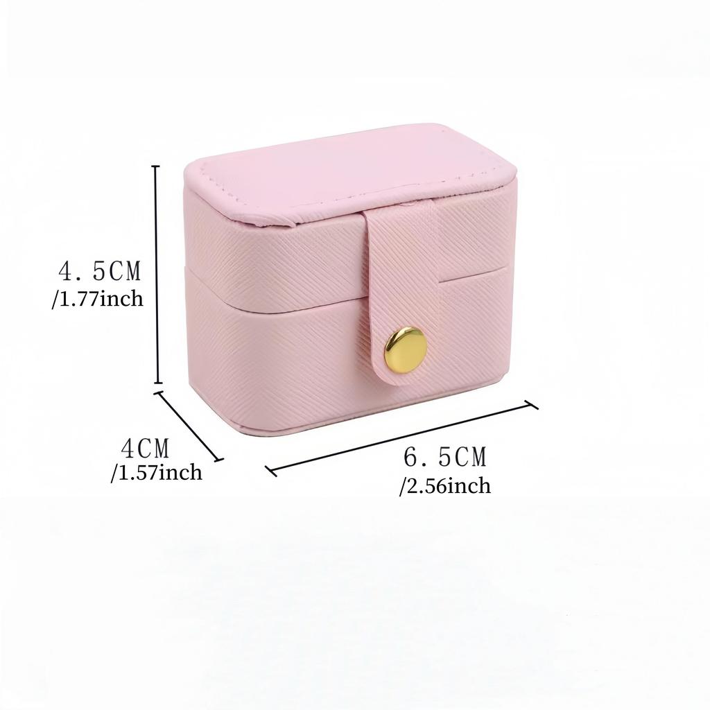 Mini Jewelry Storage Organizer Box Ring Earring Storage Box Portable Travel Handheld Small Jewelry Box Case