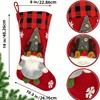 Christmas Socks Youngsters's Large Christmas Socks with Santa Claus, Reindeer, Dwarf, Buffalo Plaid Long Socks Suitable for Christmas Party Decoration