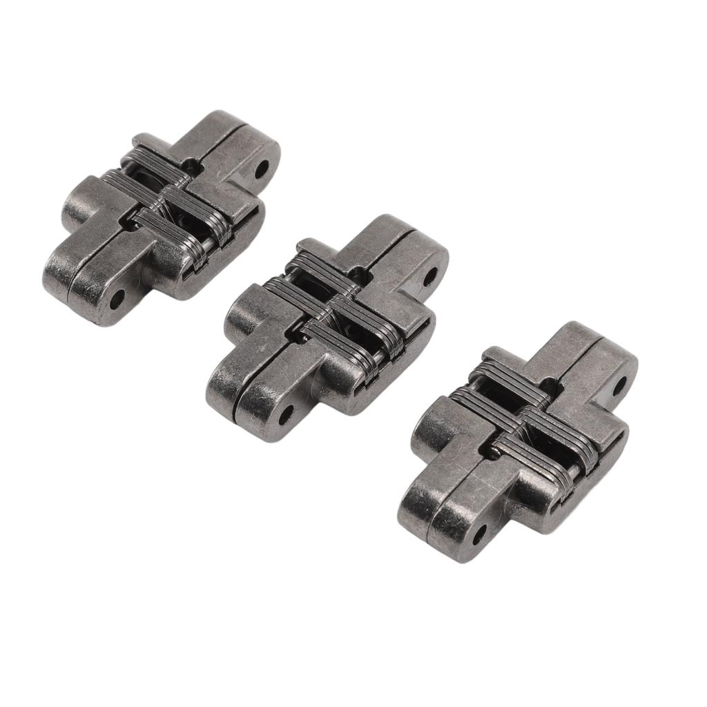 3 Pcs 43mm Mini Door Lock Hinges Invisible 180 Degree Zinc Alloy Cross Hinge for Cabinet Jewel Box