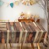 Rustic Wood Plank Rectangle Table Cloth for Table Decor Holiday Party Waterproof Reusable Tablecloth for Table Kitchen Dining