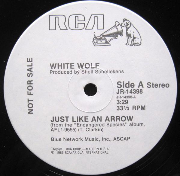 

12inch Record WHITE WOLF - Just Like An Arrow JR14398 RCA 1986 US Rock Used