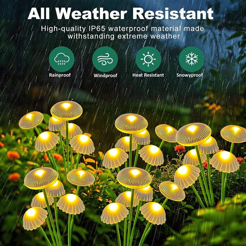 6LED Solar Sway Lights Outdoor Waterproof  Jellyfish Ball Shape Garden Decor Solar Lamp for Yard Pathway Patio Lawn