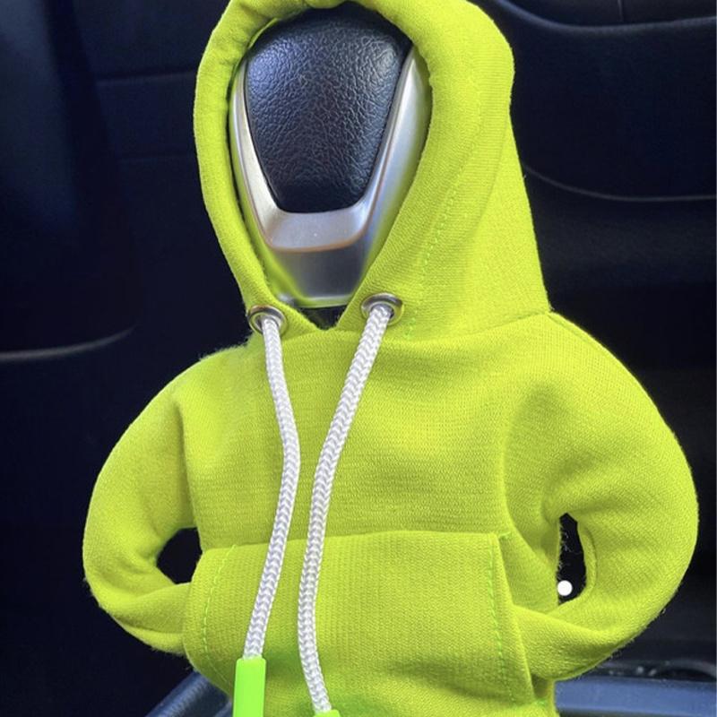 Gear Shift Knob Hoodie Cover Black Polyester