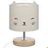 Lampe Enfant Chat Gris H21cm - Atmosphera Createur D'interieur