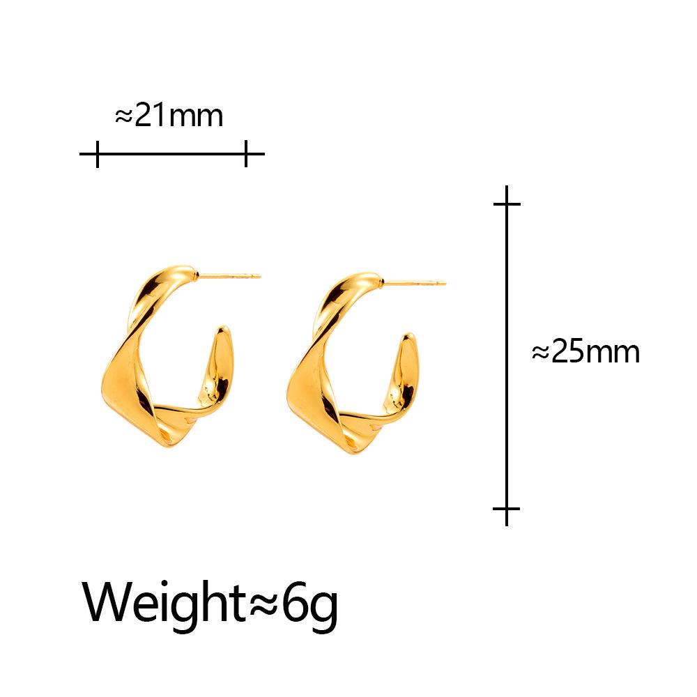 Sophisticated Geometric Spiral C-Shaped Earrings for Women: Luxurious and Unique Design