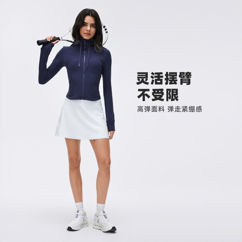 Womens Lightweight Hooded Drawstring Yoga Jacket Short Fit Running Fitness Outdoor Sport Top