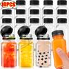 1/10Pcs Clear Plastic Juice Bottles Leakproof Mini Shot Bottles with Screw Caps Freezer Safe for Home Kitchen Fridge Juice Milk