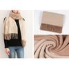 Unisex Fashion Faux Cashmere Shawl Color Matching Scarf Cape with Tassels Warm Pashmina Gift