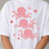 Octopus Unisex T-Shirt, Retro Seafood Graphic Tee, Coastal Streetwear Shirt