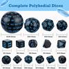 Civaner 15-Piece Polyhedral Dice Set, D3-D100 Spherical RPG Dice Set, Opaque Black, for Role-Playing Tabletop Games and Party Supplies, 100 Sides (Bla