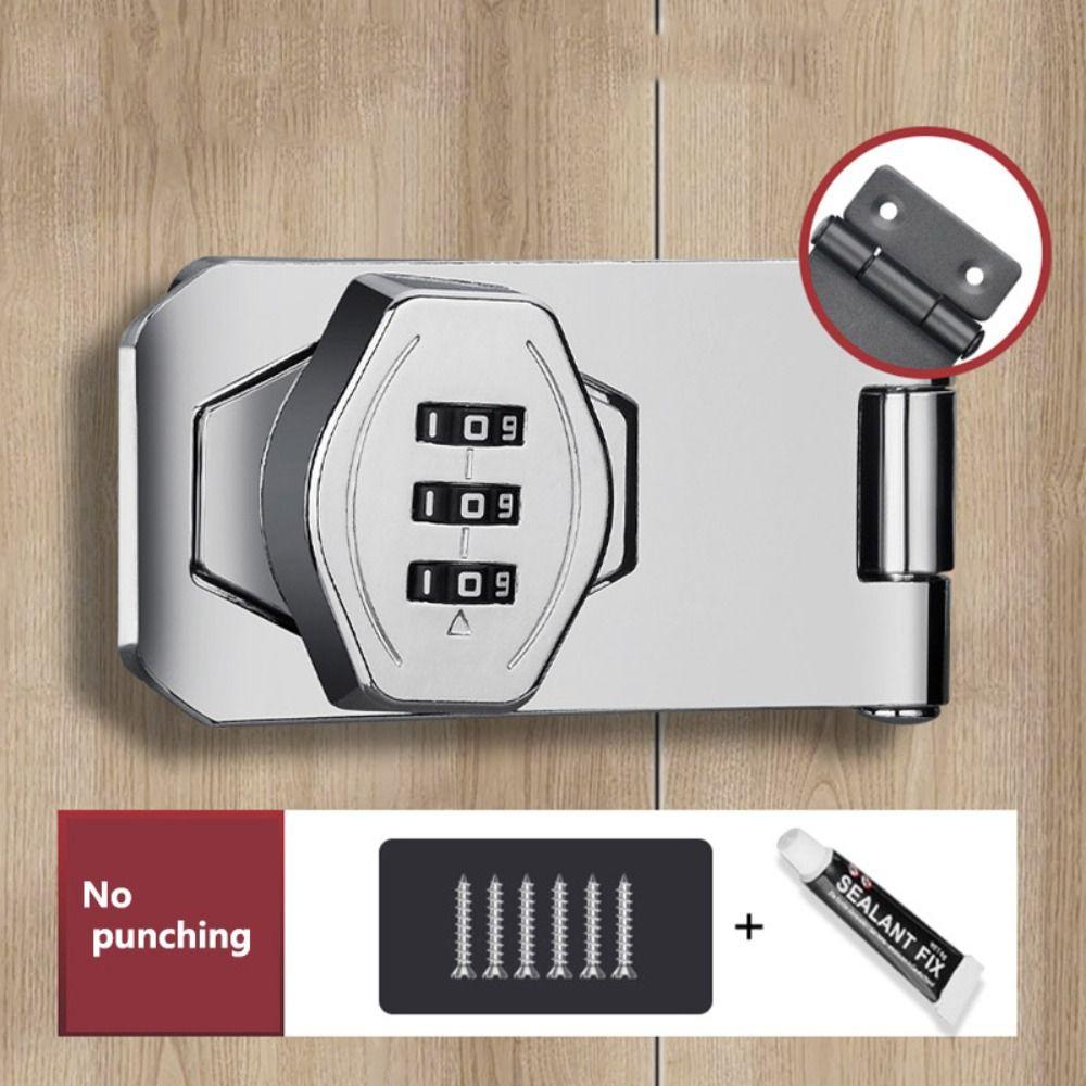 Easy To Install Rotary Hasp Locks Keyless Combination Password Lock Password Door Lock  Household