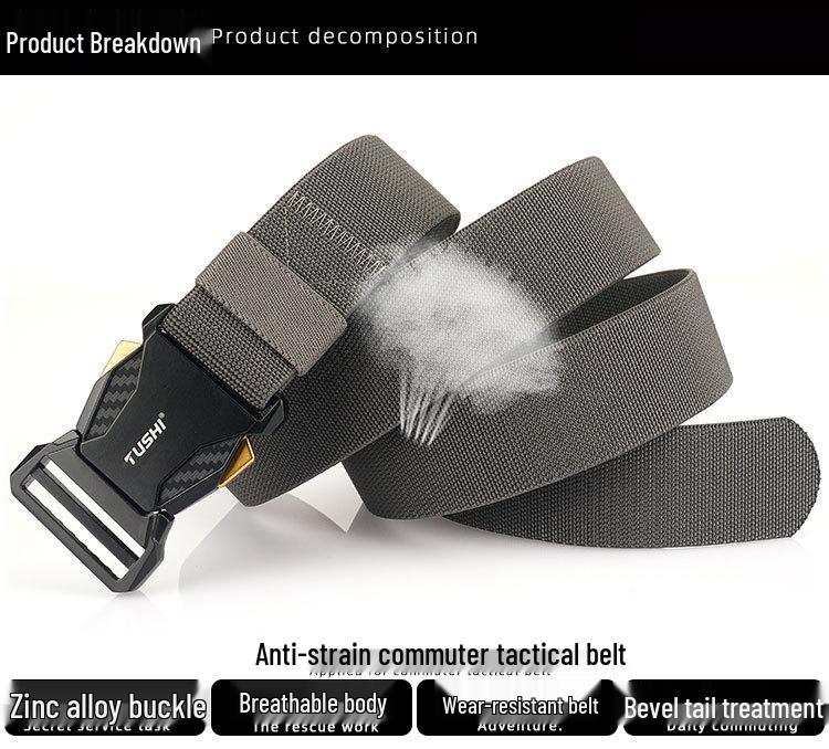 Men's Tactical Quick Release Nylon Elastic Belt
