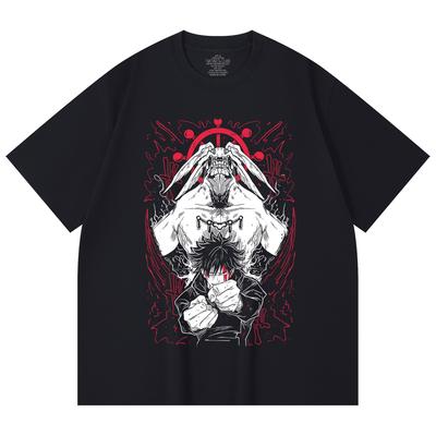 230 Gsm 100% Cotton Jujutsu Kaisen V18 Mahoraga Print Unisex Heavy Cotton T Shirt