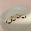 French Retro Drip Glaze Zircon Hoop Earrings - Artistic, Luxurious, Versatile